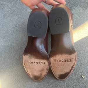 Tecovas Brown leather short boots size 10